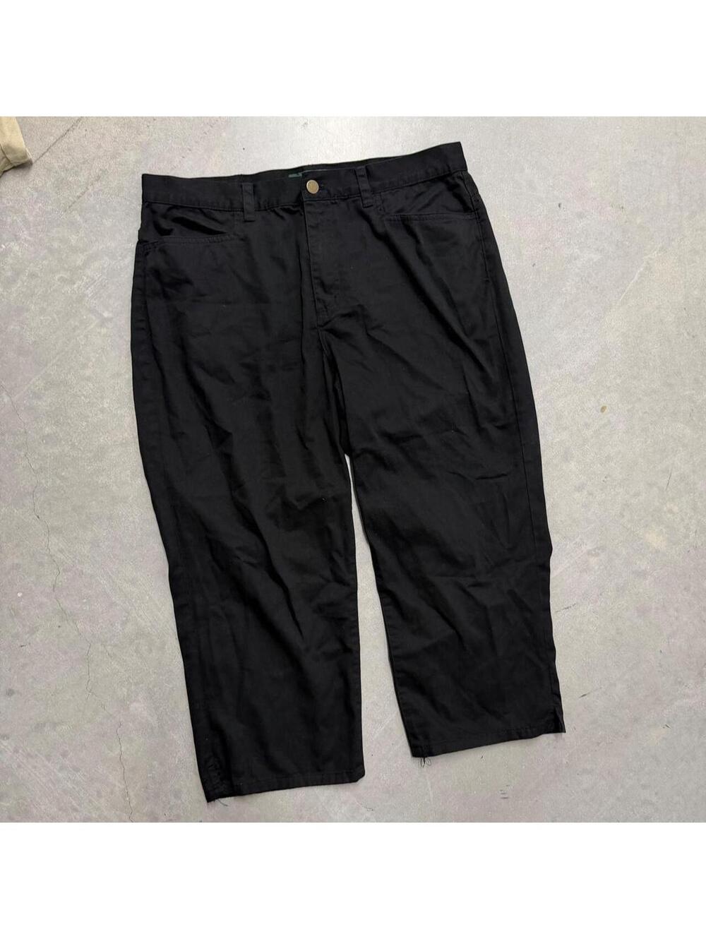 Lauren Ralph Lauren Women's Black Classic Mid Rise Cotton Pants Size 12